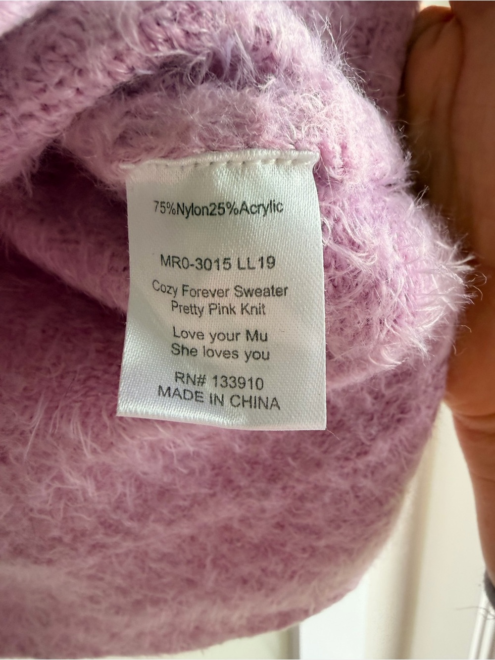 Dreamy pink fuzzy knit sweater—ultra-soft, cozy & effortlessly chic! - Picture 5 of 9